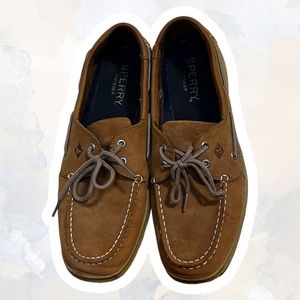 Brown Suede Sperry Top Siders Intrepid Boat Shoe
